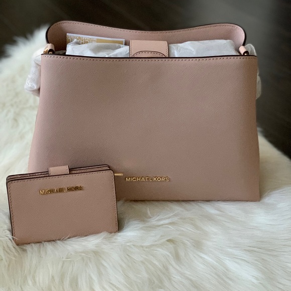 Michael Kors Handbags - 2 PC Michael Kors Sofia Large Leather Satchel